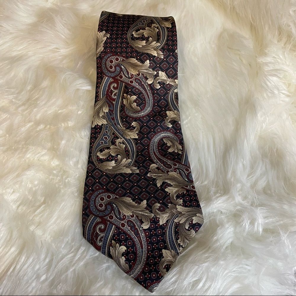 HENRY GRETHEL Men’s Italian Silk Paisley Dress Neck Tie